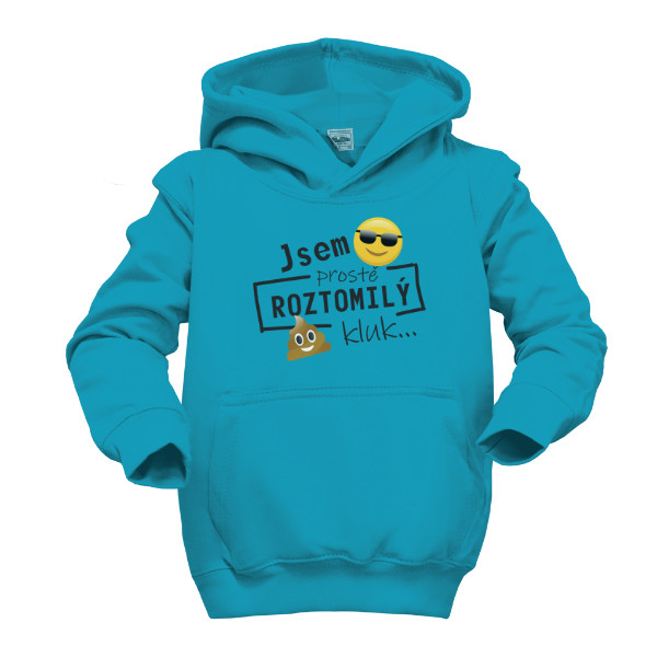 Dětská mikina s kapucí s potiskem Jsem prostě roztomilý kluk