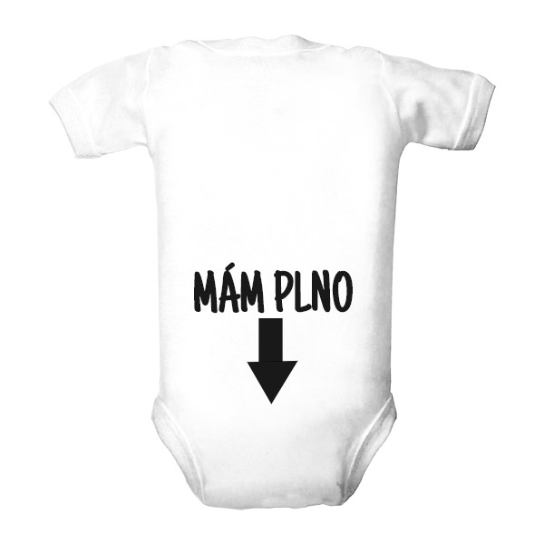 Dětské body  s potiskem Mám plno