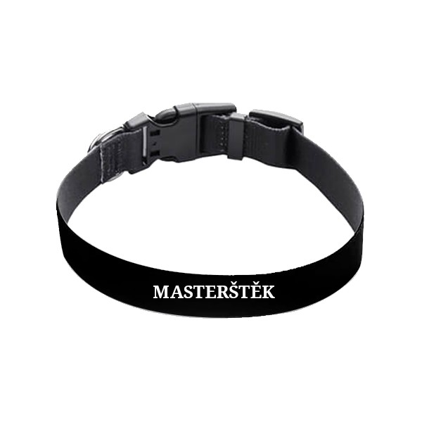 Obojek pro psa malý s potiskem Masterštěk