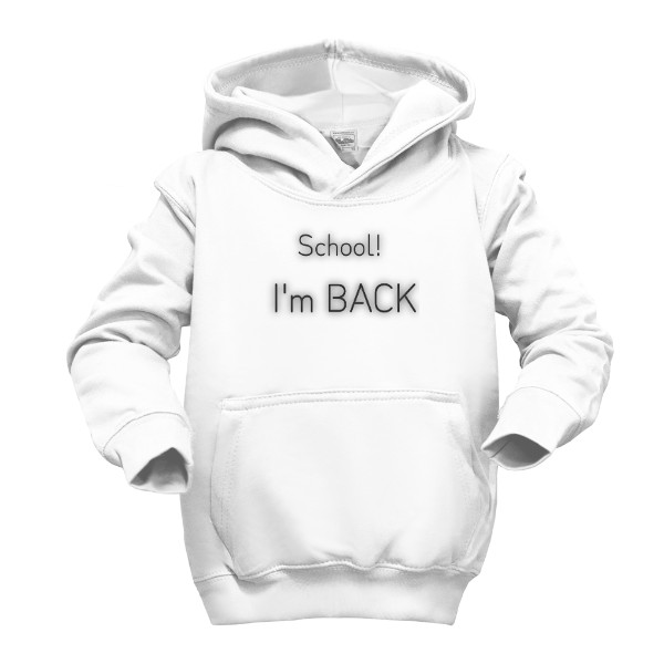 Mikina "School I'm back" bílá dětská