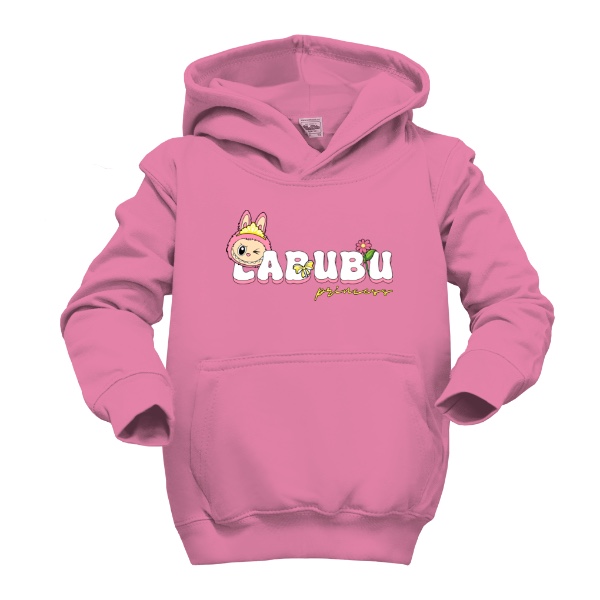 Dětská mikina s kapucí s potiskem Příšerka princess ve stylu Labubu