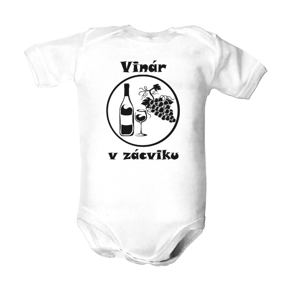 Dětské body  s potiskem Vinař v zácviku body